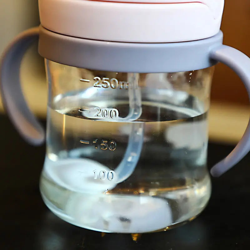 250ml Baby Feeding Cup with Straw Children Learn