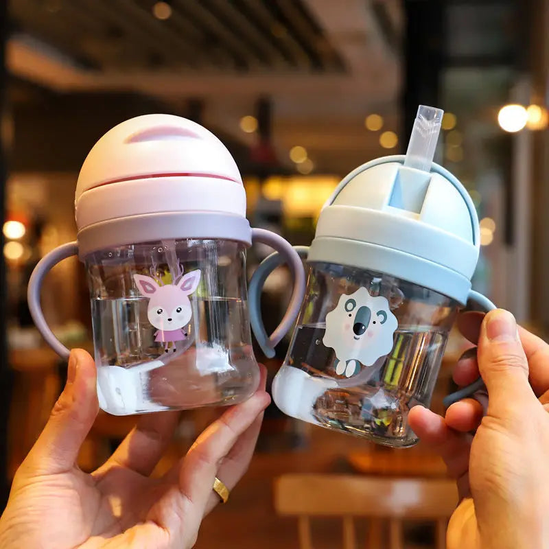 250ml Baby Feeding Cup with Straw Children Learn