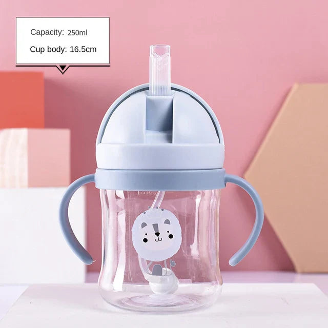 250ml Baby Feeding Cup with Straw Children Learn