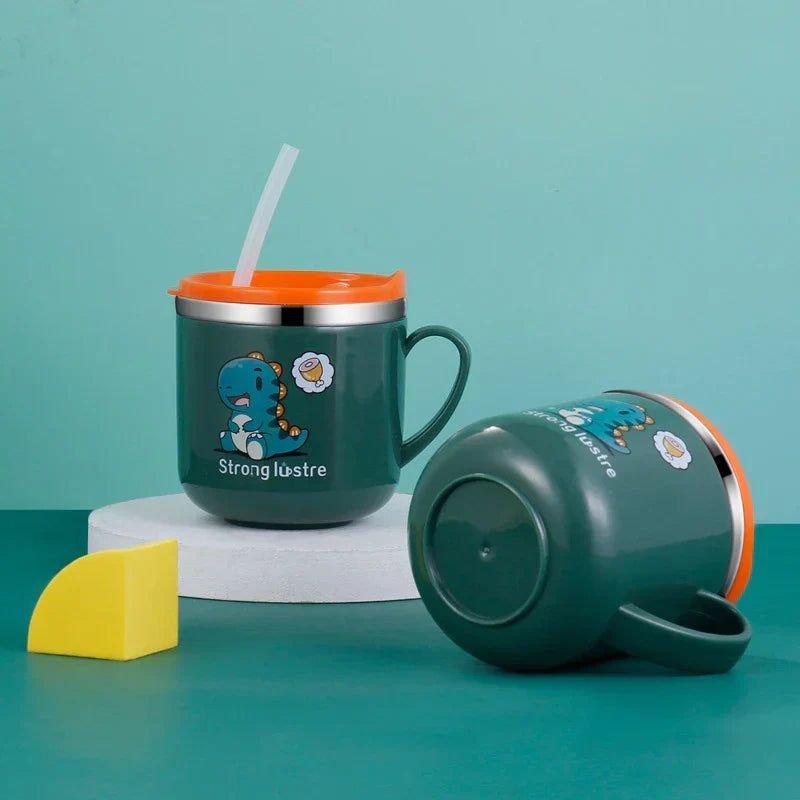 250ml Kids Drinking Feeding Straw Baby Cup with