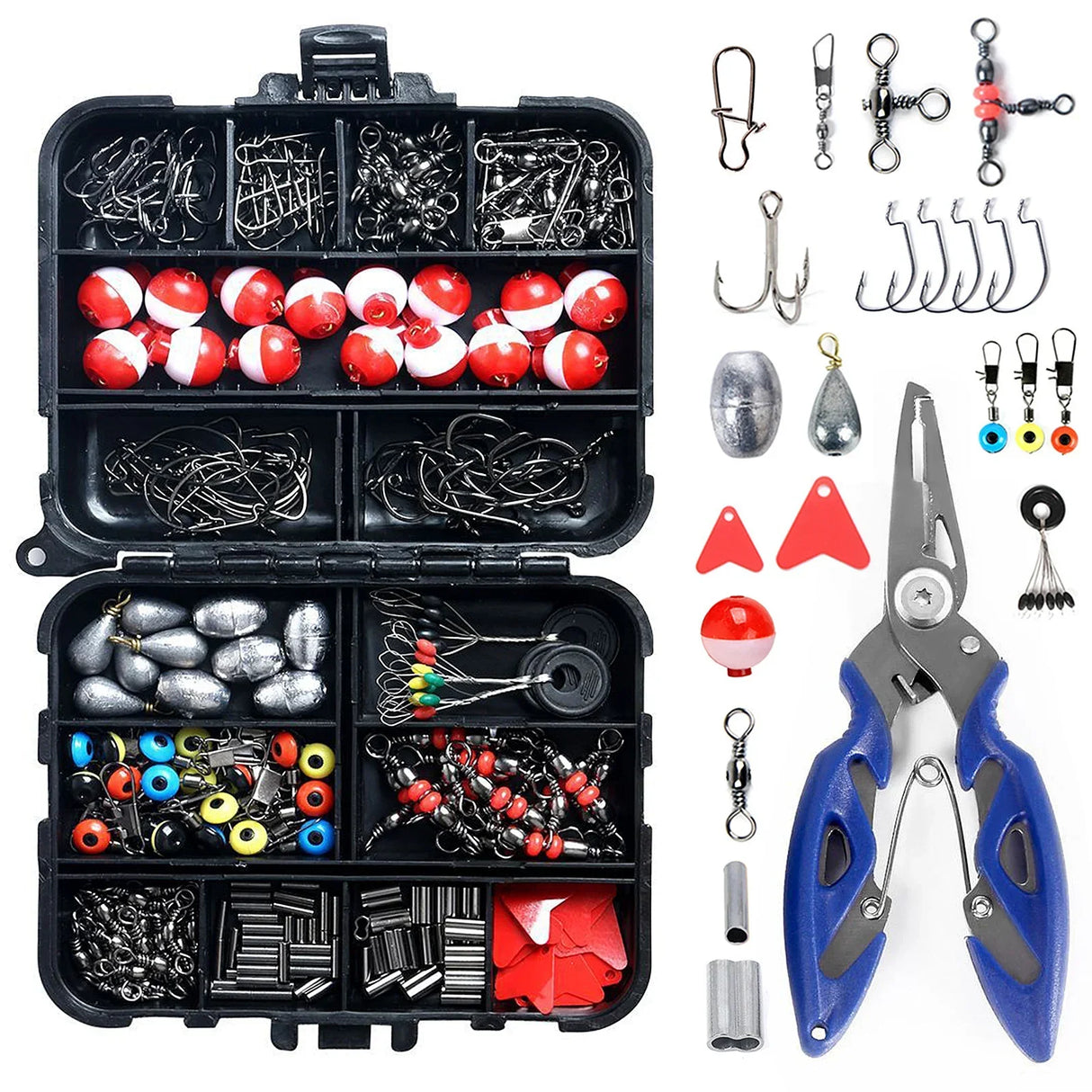263pcs Outdoor Fishing Accessories Set with Tackle Box