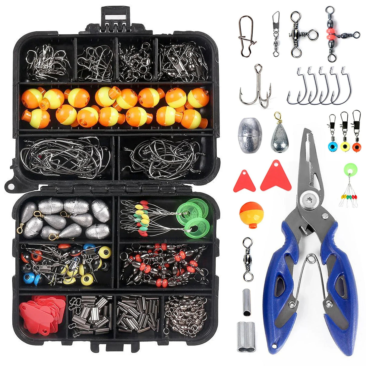 263pcs Outdoor Fishing Accessories Set with Tackle Box