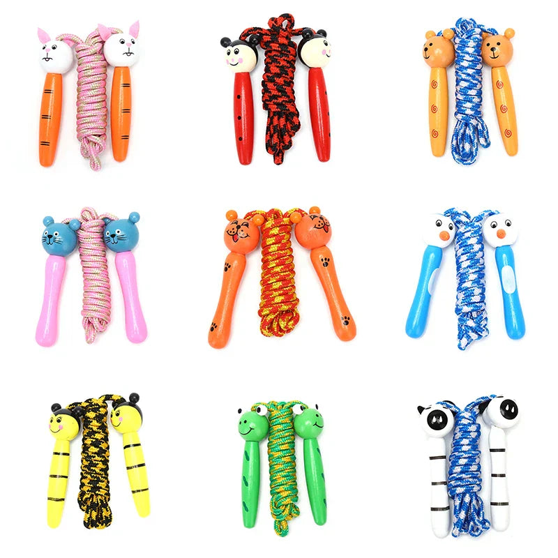 2M Lovely Cartoon Wood Handle Kids Children Skipping