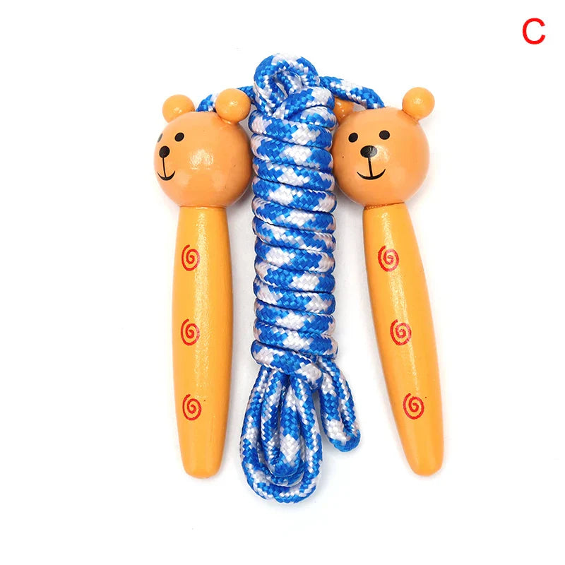 2M Lovely Cartoon Wood Handle Kids Children Skipping