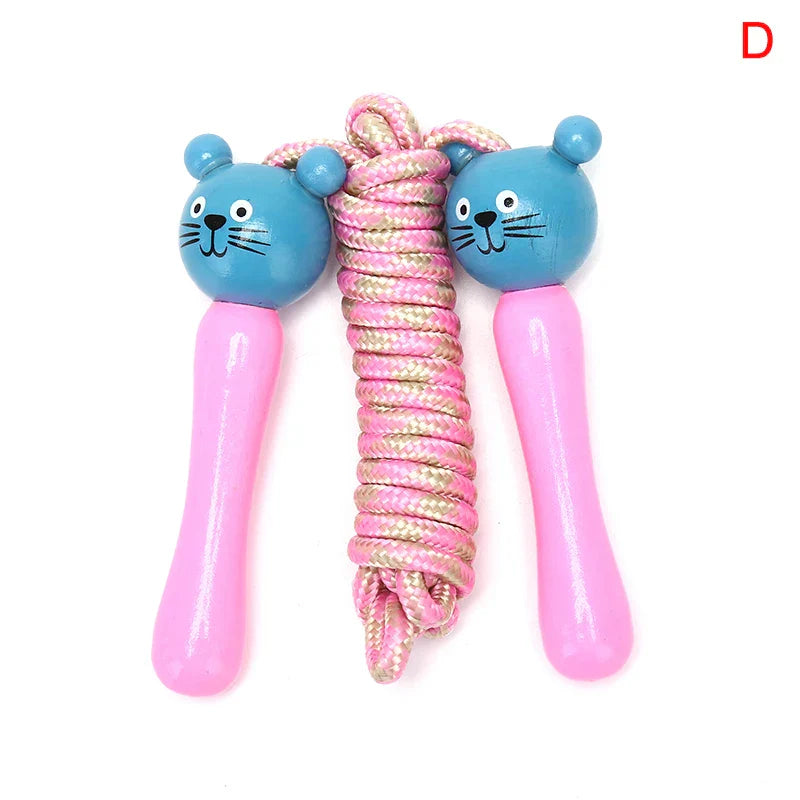 2M Lovely Cartoon Wood Handle Kids Children Skipping