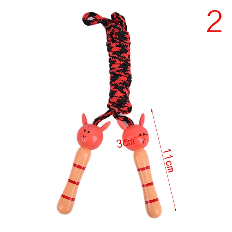 2M Lovely Cartoon Wood Handle Kids Children Skipping