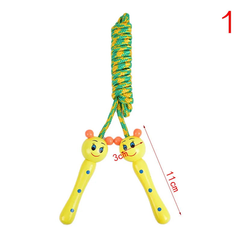 2M Lovely Cartoon Wood Handle Kids Children Skipping