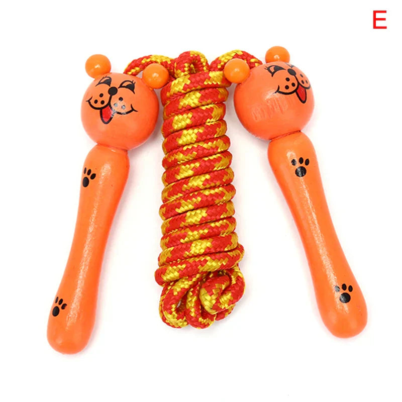 2M Lovely Cartoon Wood Handle Kids Children Skipping