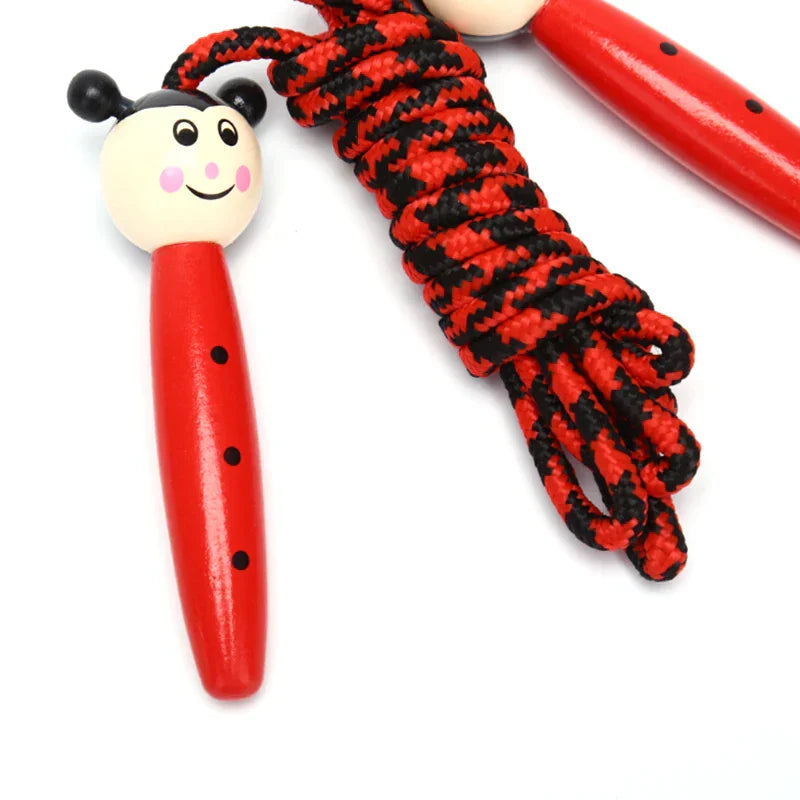 2M Lovely Cartoon Wood Handle Kids Children Skipping