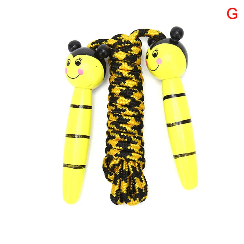 2M Lovely Cartoon Wood Handle Kids Children Skipping