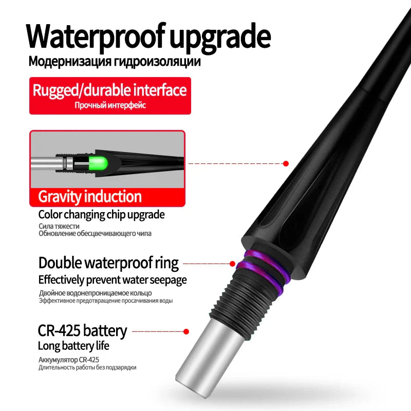 2PCS LED Gravity Sensor Color Change Float Tails+2