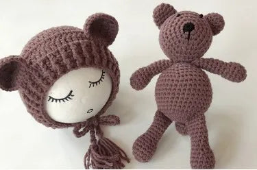 2PCS Newborn Crochet Photography Beanie Caps