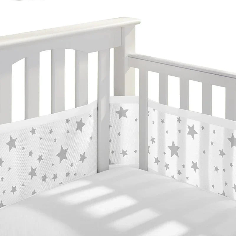 2Pcs/Set Baby Mesh Crib Bumper Liner Breathable Summer