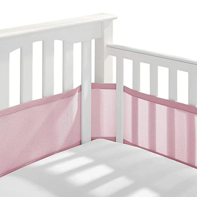 2Pcs/Set Baby Mesh Crib Bumper Liner Breathable Summer
