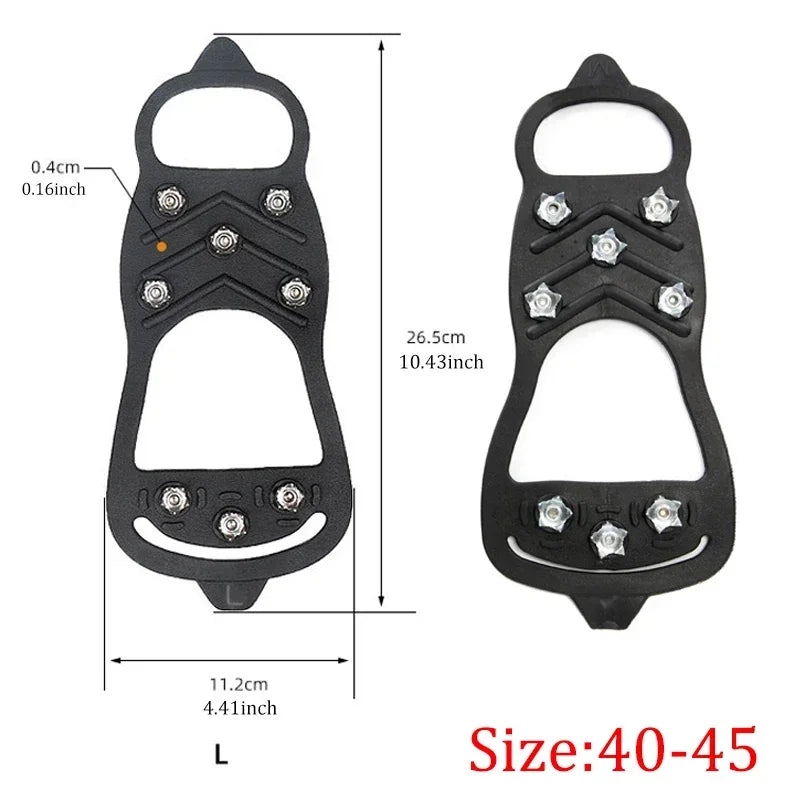 2pcs 8Stud AntiSlip Ice Claws Snow Climbing Spike