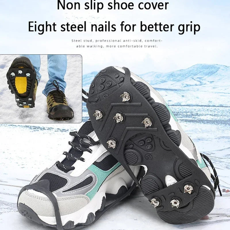 2pcs 8Stud AntiSlip Ice Claws Snow Climbing Spike