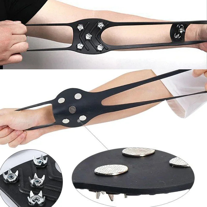 2pcs 8Stud AntiSlip Ice Claws Snow Climbing Spike