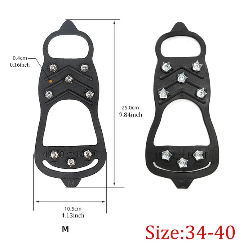 2pcs 8Stud AntiSlip Ice Claws Snow Climbing Spike