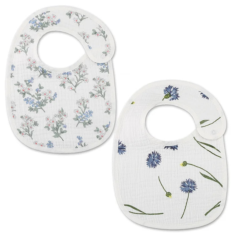 2pcs/set Cotton Waterproof Baby Bibs Summer Infant Bib