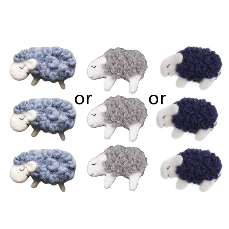 3/5 Pcs DIY Baby Wool Felt Clouds & Stars Ornaments