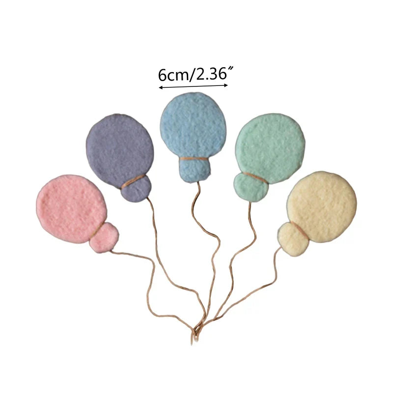 3/5 Pcs DIY Baby Wool Felt Clouds & Stars Ornaments