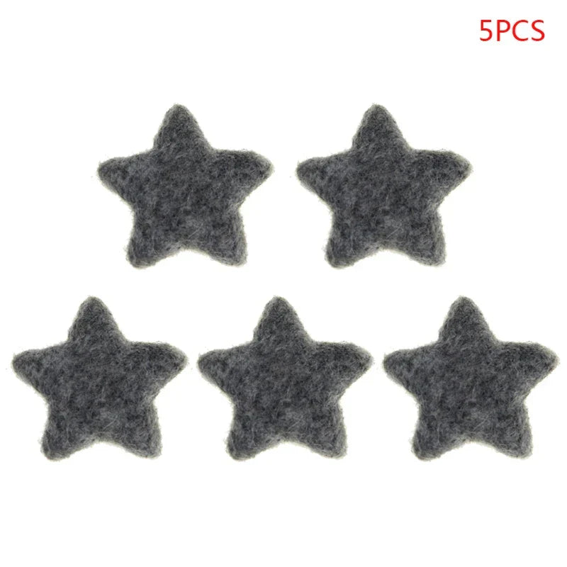3/5 Pcs DIY Baby Wool Felt Clouds & Stars Ornaments