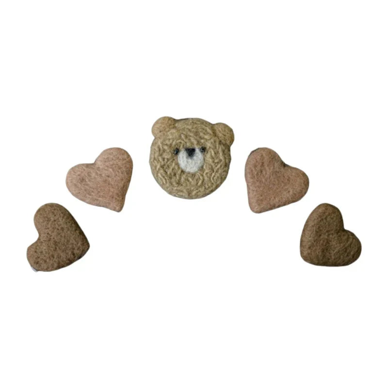 3/5 Pcs DIY Baby Wool Felt Clouds & Stars Ornaments