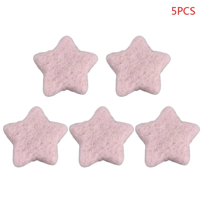 3/5 Pcs DIY Baby Wool Felt Clouds & Stars Ornaments