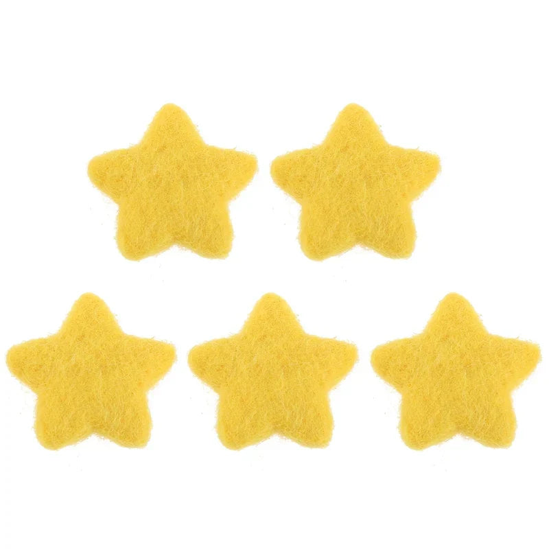 3/5 Pcs DIY Baby Wool Felt Clouds & Stars Ornaments
