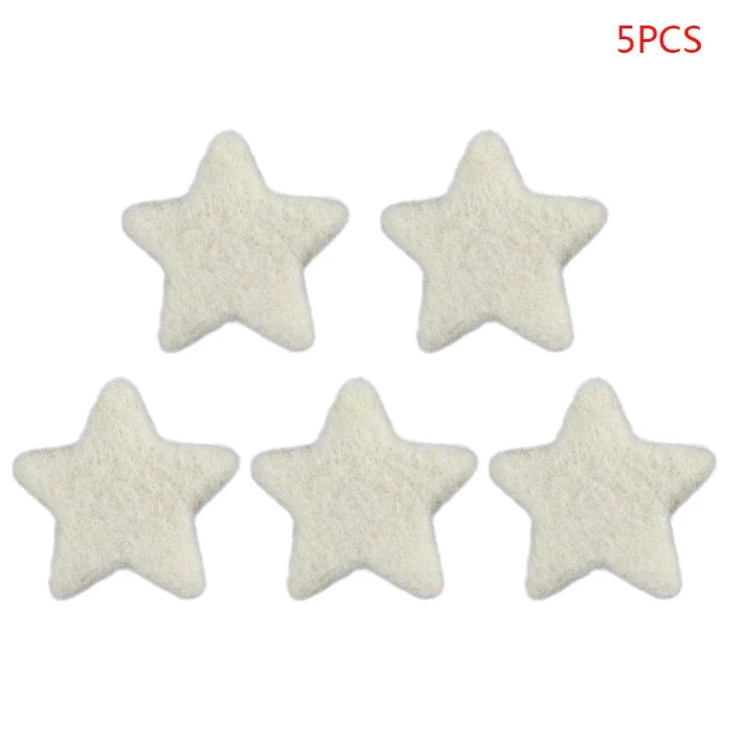 3/5 Pcs DIY Baby Wool Felt Clouds & Stars Ornaments
