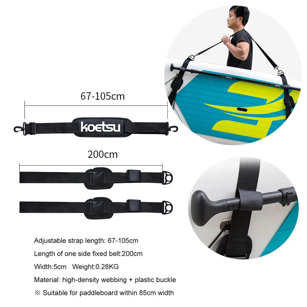 3/9PC Portable Surfboard Shoulder Carry Sling Stand Up