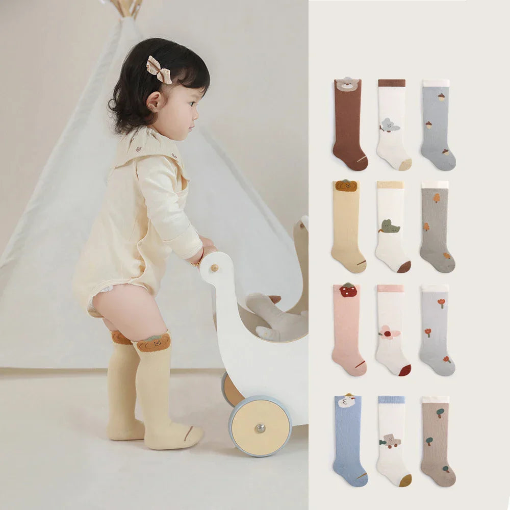 3 Pairs/set Toddler Long Socks New Autumn Newborn