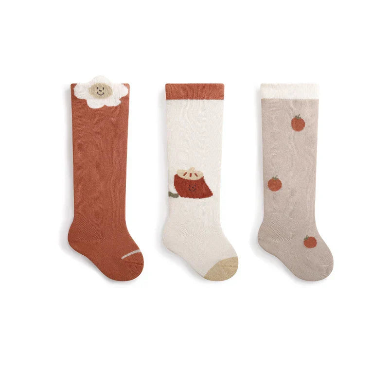 3 Pairs/set Toddler Long Socks New Autumn Newborn