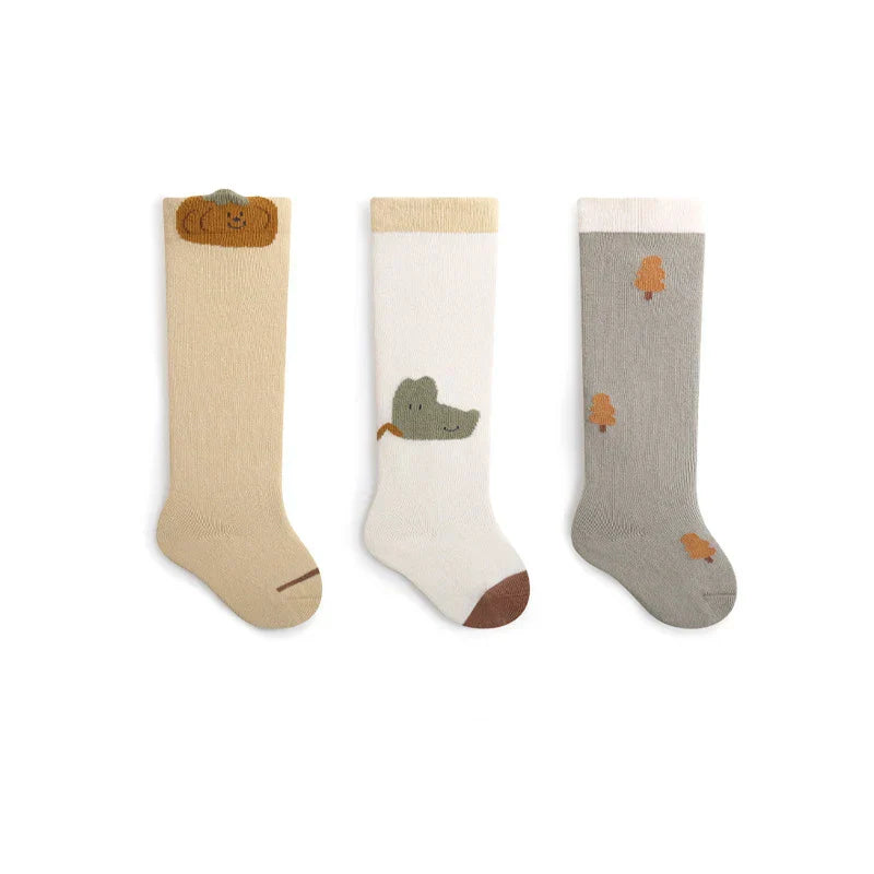 3 Pairs/set Toddler Long Socks New Autumn Newborn