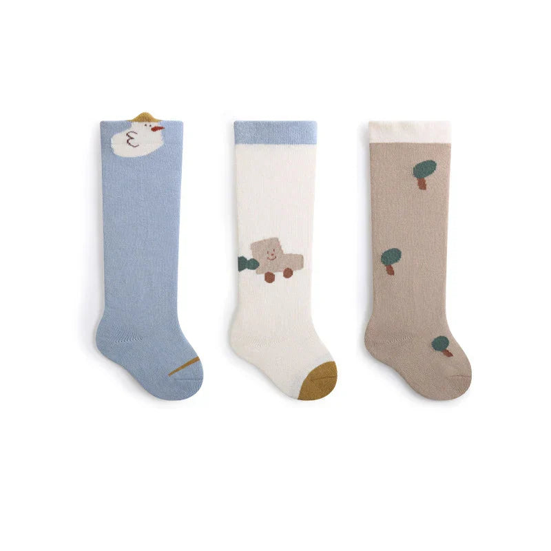 3 Pairs/set Toddler Long Socks New Autumn Newborn