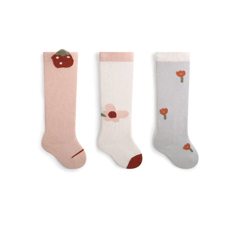 3 Pairs/set Toddler Long Socks New Autumn Newborn