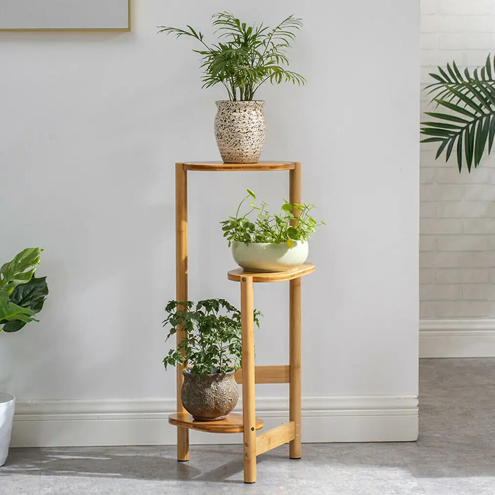 3-Tier Bamboo Plant Stands Indoor, Plant Stand Holder,
