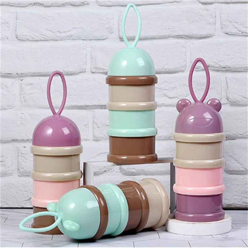 3-layers Food Container Style Portable Baby Formula Milk