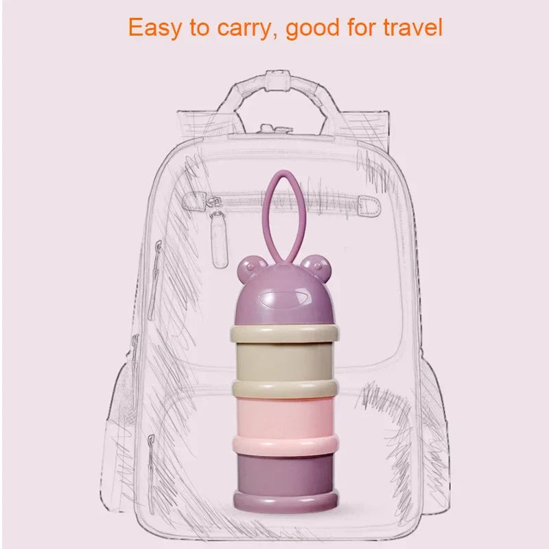 3-layers Food Container Style Portable Baby Formula Milk