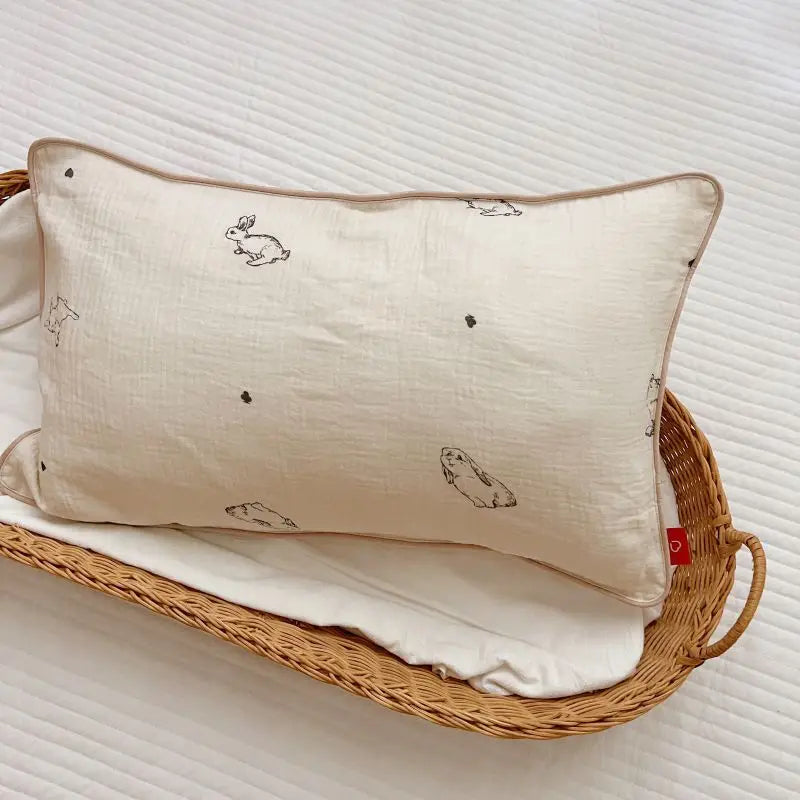 30*50cm Baby Pillowcase Bunny Muslin Newborn Pillow Case