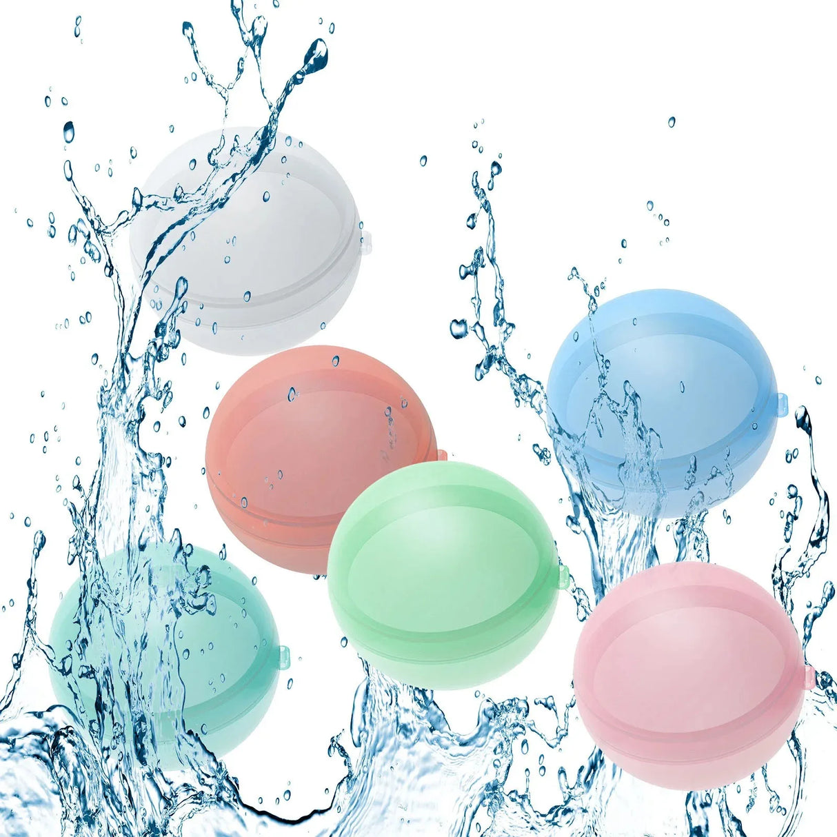 30PCS Water Balloons Reusable Refillable Water Balloon Quick
