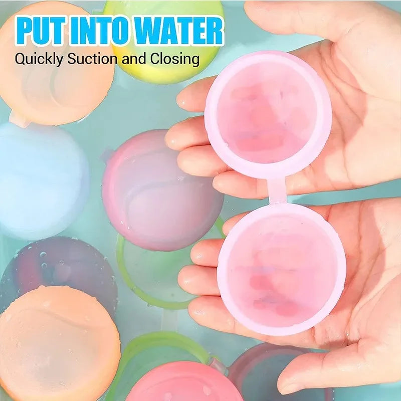 30PCS Water Balloons Reusable Refillable Water Balloon Quick