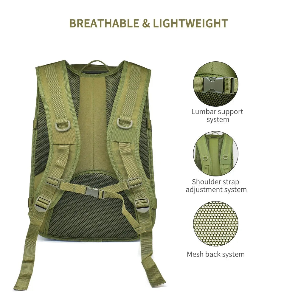 35L Military Tactical Backpack Army Assault Bag Molle