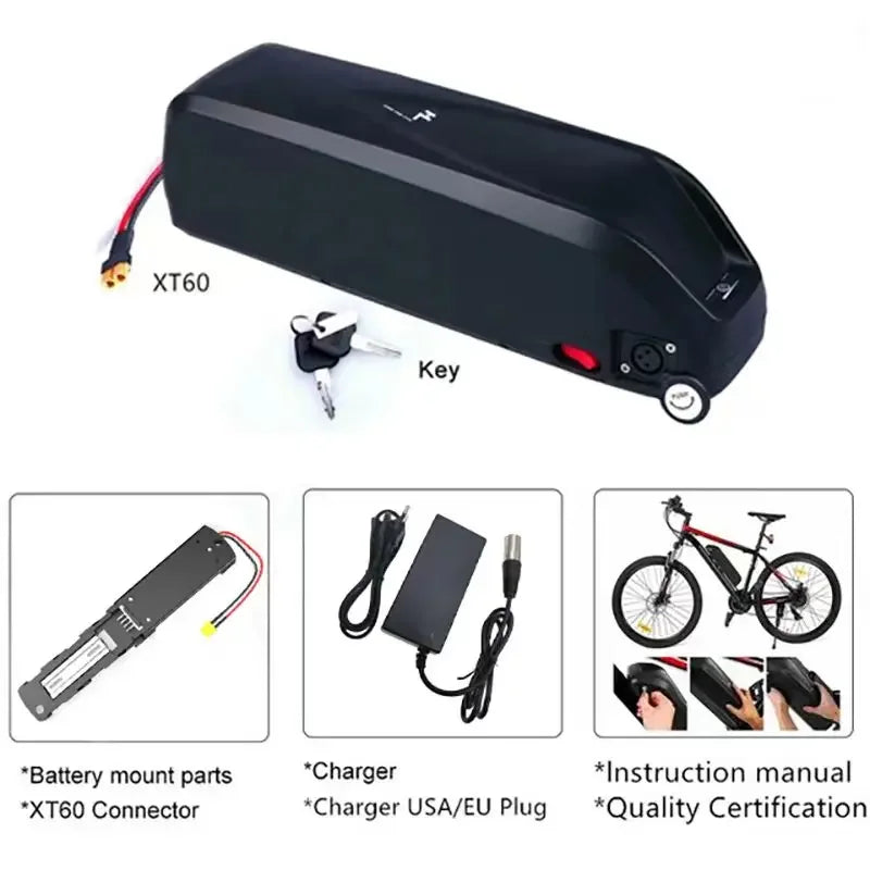 36v 48v 52v 20ah 18650 battery USB lithium