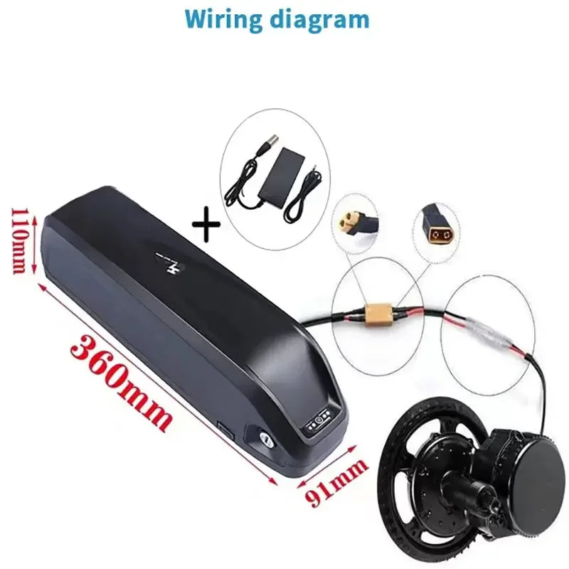 36v 48v 52v 20ah 18650 battery USB lithium