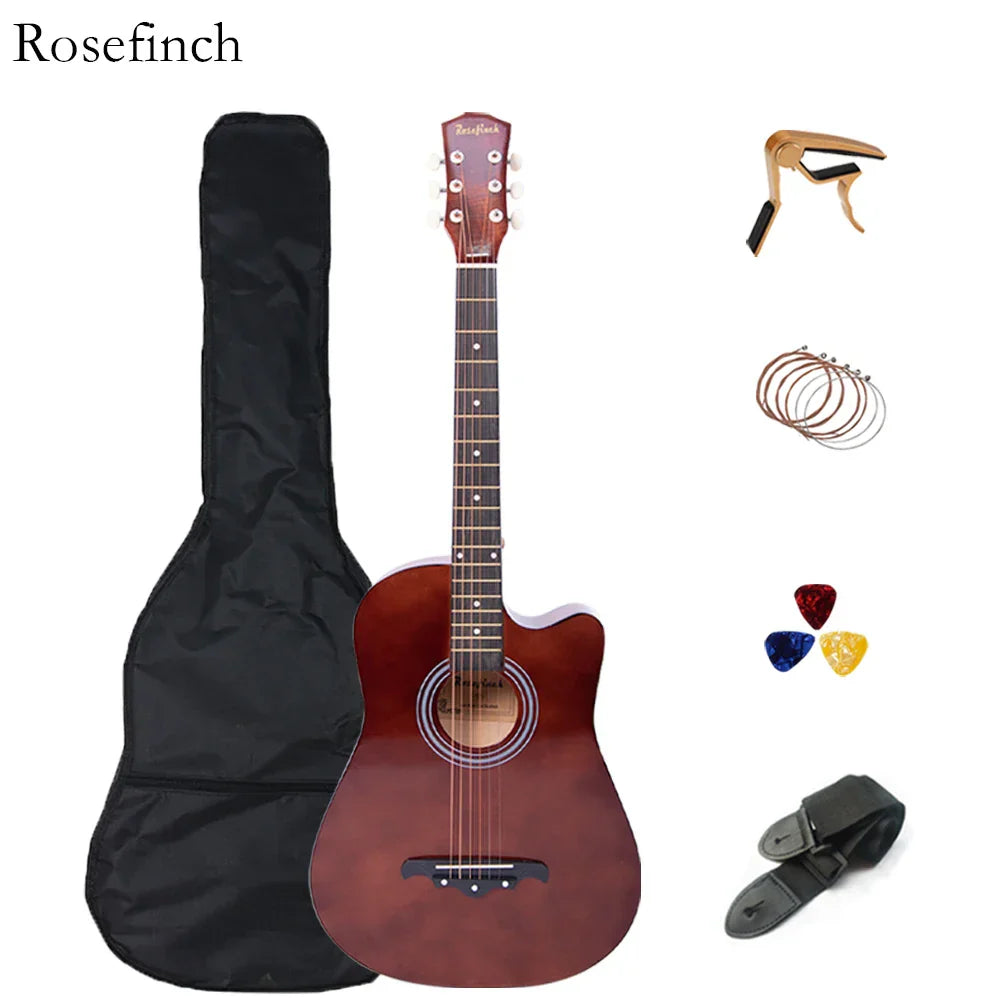 38 inch Acoustic Guitar Kit Folk Guitar for