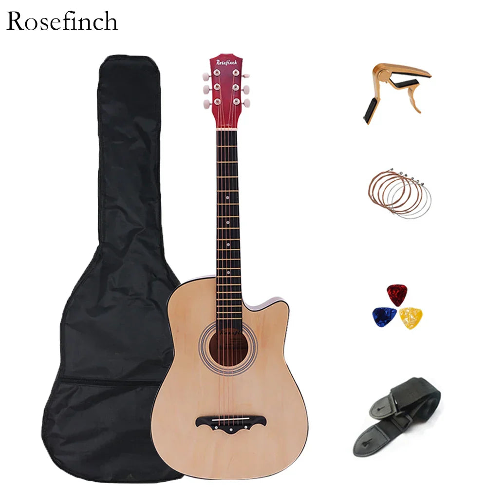 38 inch Acoustic Guitar Kit Folk Guitar for