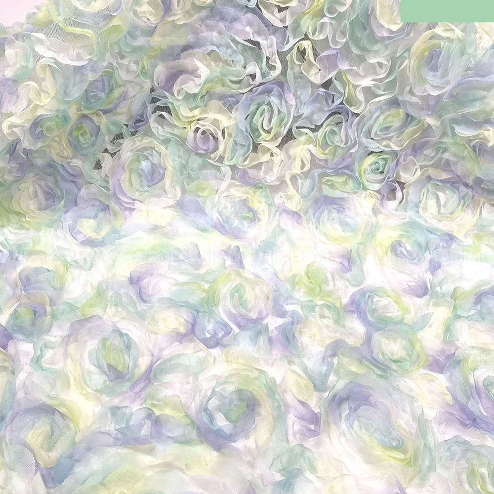 2023 Pink Mermaid 3D Flower Evening Gown with Cloak