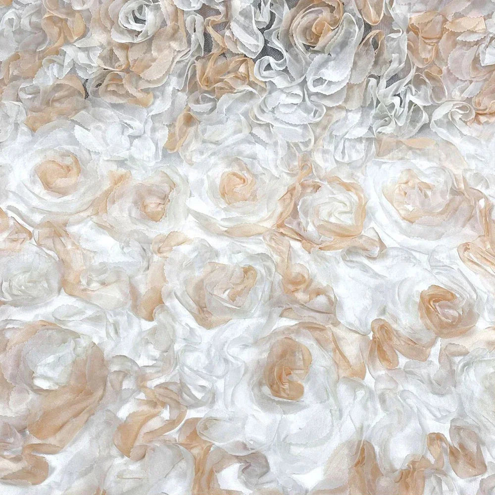 2023 Pink Mermaid 3D Flower Evening Gown with Cloak