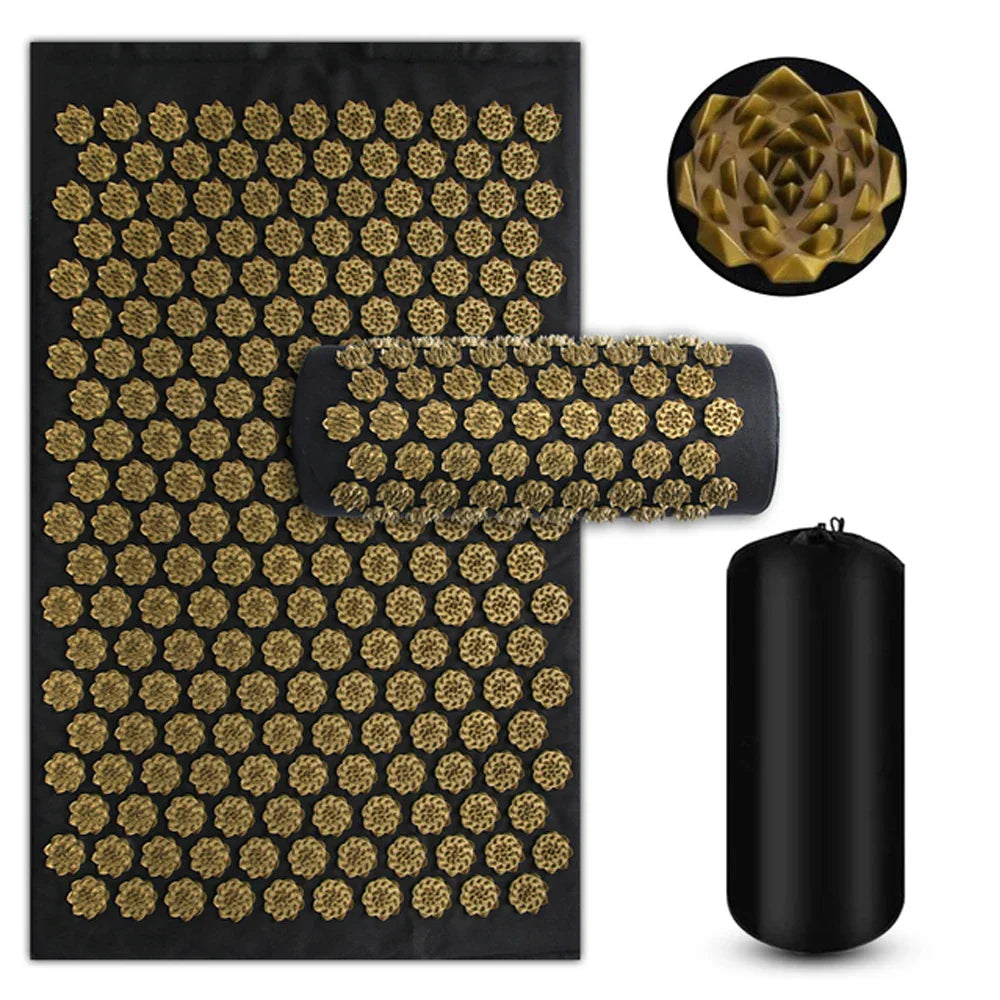 3PCS Acupressure Yoga Mat Cushion Sensi Massage Body
